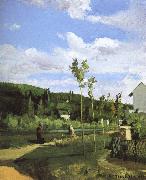 Camille Pissarro, Walking along the village